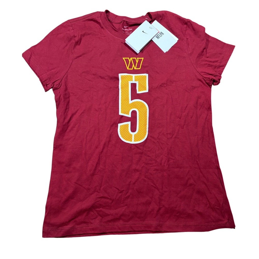 Nike Washington Commanders Jayden Daniels 5 T-Shirt Medium Burgundy NFL New